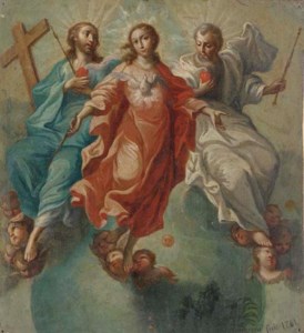 La Santísima Trinidad con la Virgen