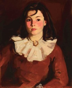Robert Henri, Portrait of Cara in a Red Dress