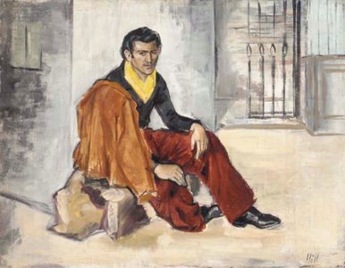 Young man seated