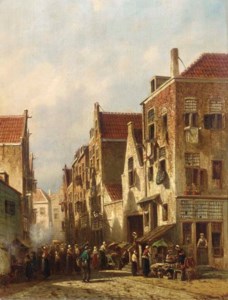 A busy market street