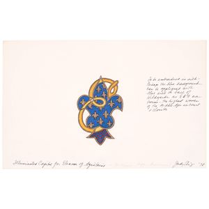 Illuminated Capital for Eleanor of Aquitaine, 1978