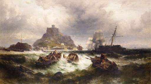 Salvaging a Shipwreck off St. Michael's Mount