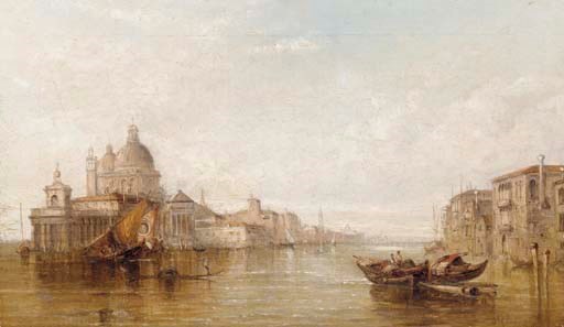 Bragozzi in the Bacino of San Marco with Piazza San Marco beyond; Grand Canal with a View of Santa Maria della Salute; and Gondolas and Bragozzi at the Punta della Dogana with a view toward Piazza San Marco