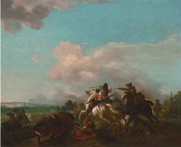 A cavalry skirmish