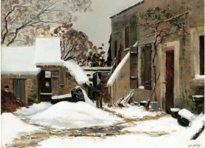 Maisons enneigées