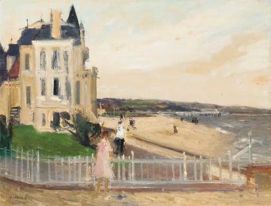 Trouville au personnage rose