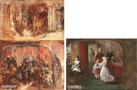 Going Home, a study for 'Home Thoughts' (recto); and two studies (verso)