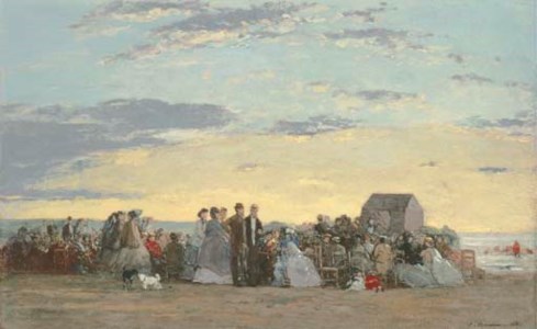 Eugène Boudin, Scène de plage