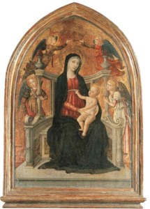 The Madonna and Child enthroned with angels