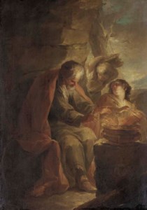 An Allegory of Winter: an old man warming his hands on a brazier