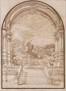 The Agony in the Garden seen from a loggia