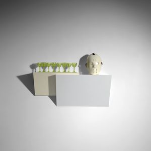 Untitled (mask, shot glasses), 1988 (This work is unique.)
