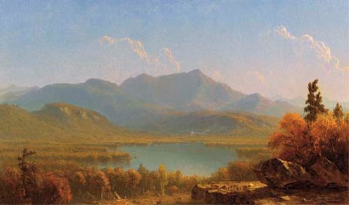 Sanford Robinson Gifford, Mote Mountain from Echo Lake, New Hampshire