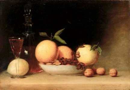 Raphaelle Peale, Still Life with Liqueur and Fruit