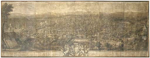 Prospetto del'Alma Città di Roma visto del Monte Giancolo