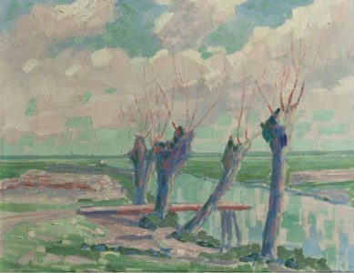 Willows along a canal