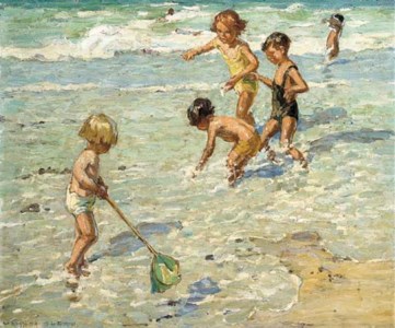 Water babies, Cornish coast