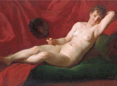 Une femme nue se reposant