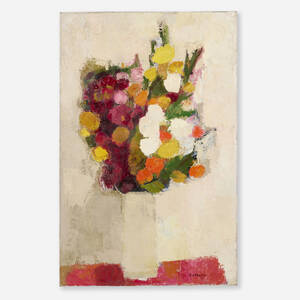 Bouquet au vase blanc
