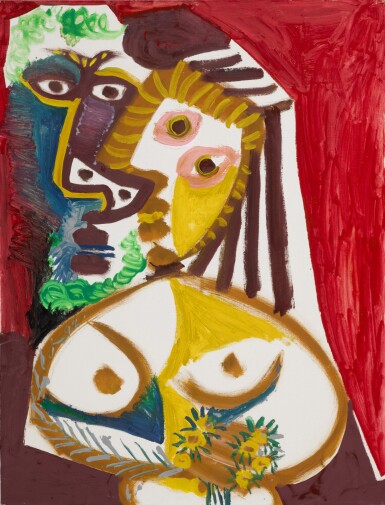 Pablo Picasso, Homme et femme au bouquet | 《男子與持花的女子》