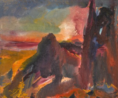 David Bomberg, Sunset, Mount Hilarion, Cyprus