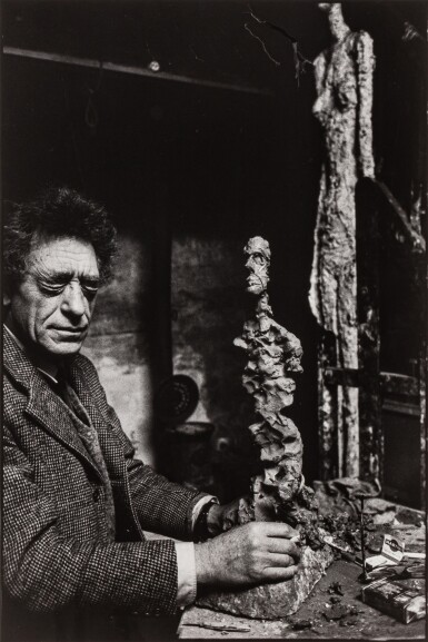 Alberto Giacometti in his studio, rue Hippolyte Maindron, Paris