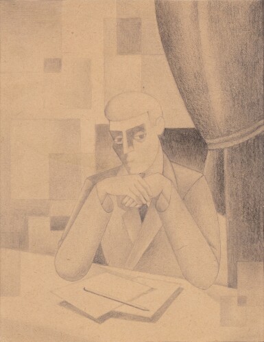 Homme assis pensif