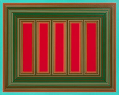 Temple of Deep Red with Turquoise