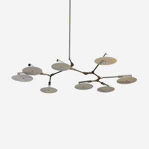 9-Light Branching Disc chandelier, model BD.09.01