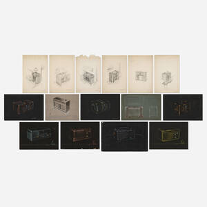 RCA radio concept drawing (five works)