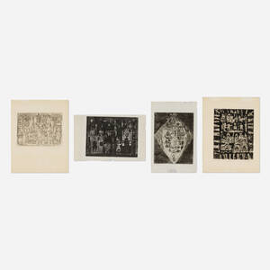 Jungle Village; Untitled (four works)