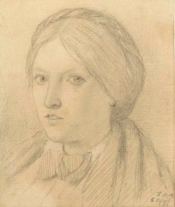 Portrait of Emma Madox Brown, bust-length
