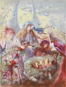 Fairies and a bird's nest