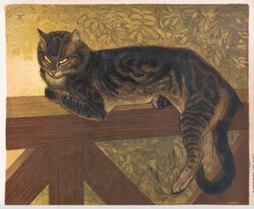 Été, Chat sur une balustrade (Crauzat 292)