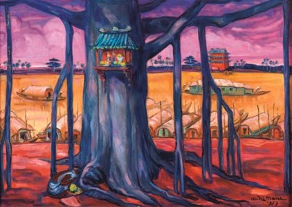 L'autel dans l'arbre près du fleuve (The altar on the tree near the river)