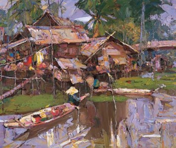 Houses by the river