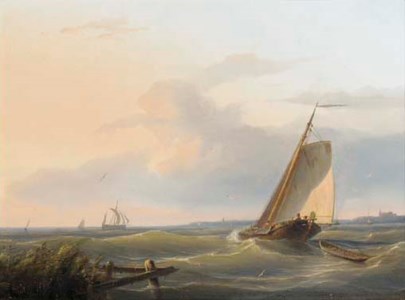 Sailing vessels in an estuary