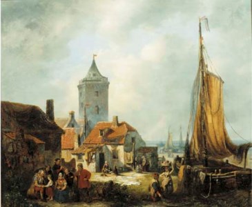 Daily activities in a fisher village