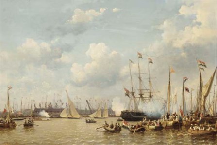 A regatta on the IJ, Amsterdam