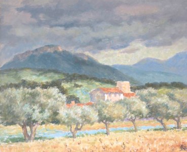 Farmhouse and Olive Trees, South of France