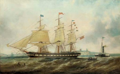 The Patrician and other shipping off Tynemouth Harbor