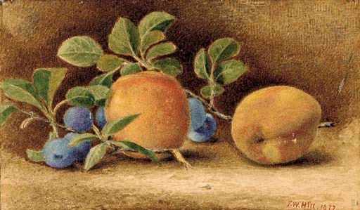 Still Life with Peaches and Plums