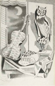 Still Life with Owl, Violin and Shell