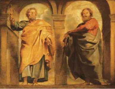 Sir Peter Paul Rubens, Saint Peter and Saint Paul: a modello