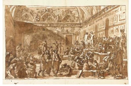 Raphael's studio, with pupils drawing from antique sculpture