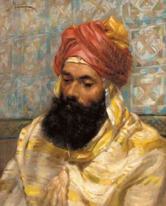 Portrait of a man with a turban