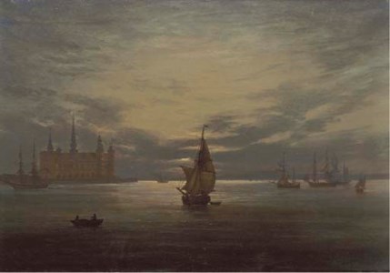Kronborg Castle by moonlight