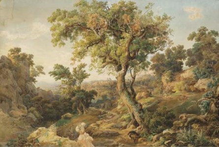 Figures in the Roman campagna