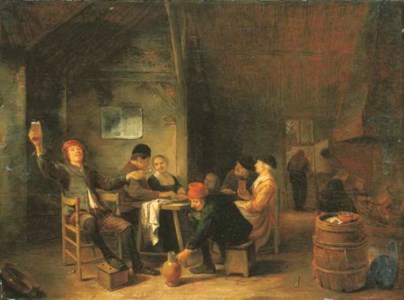 Peasants merrymaking in a tavern