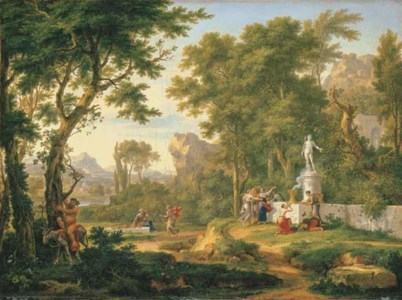 A classical landscape with the Worship of Bacchus